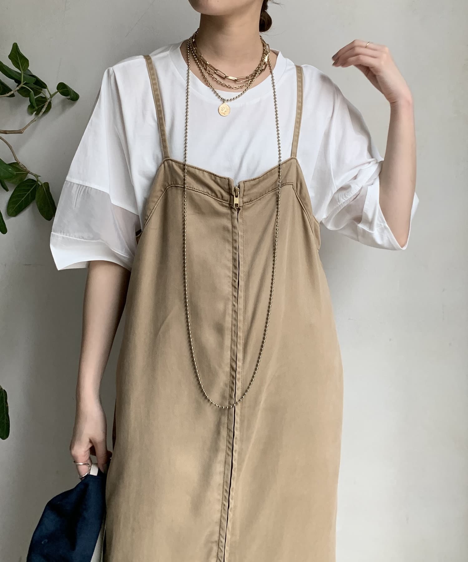 DOUDOU(ドゥドゥ)  【WEB限定】オーガンジー切替ランタンスリーブプルオーバー白（DDZ1051304A0020）