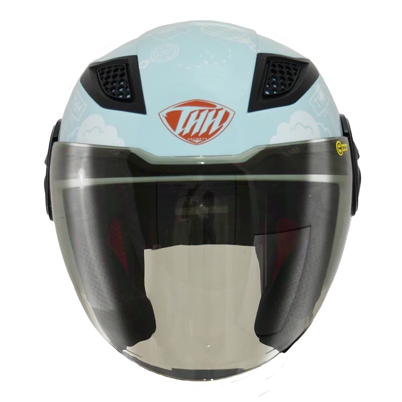 THH T318S-Pilot 領航員 天藍/白色 3/4罩式