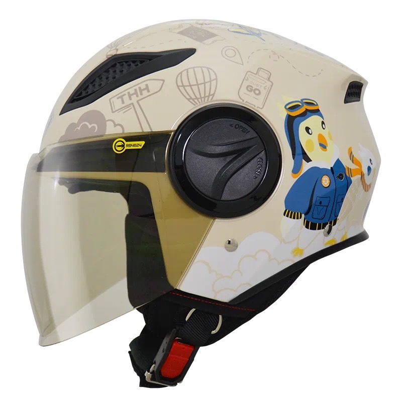 THH T318S-Pilot 領航員 象牙白/卡其 3/4罩式