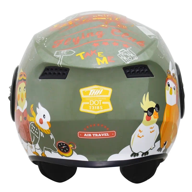 THH T318S-Pilot 領航員 工裝綠/蘆葦綠 3/4罩式