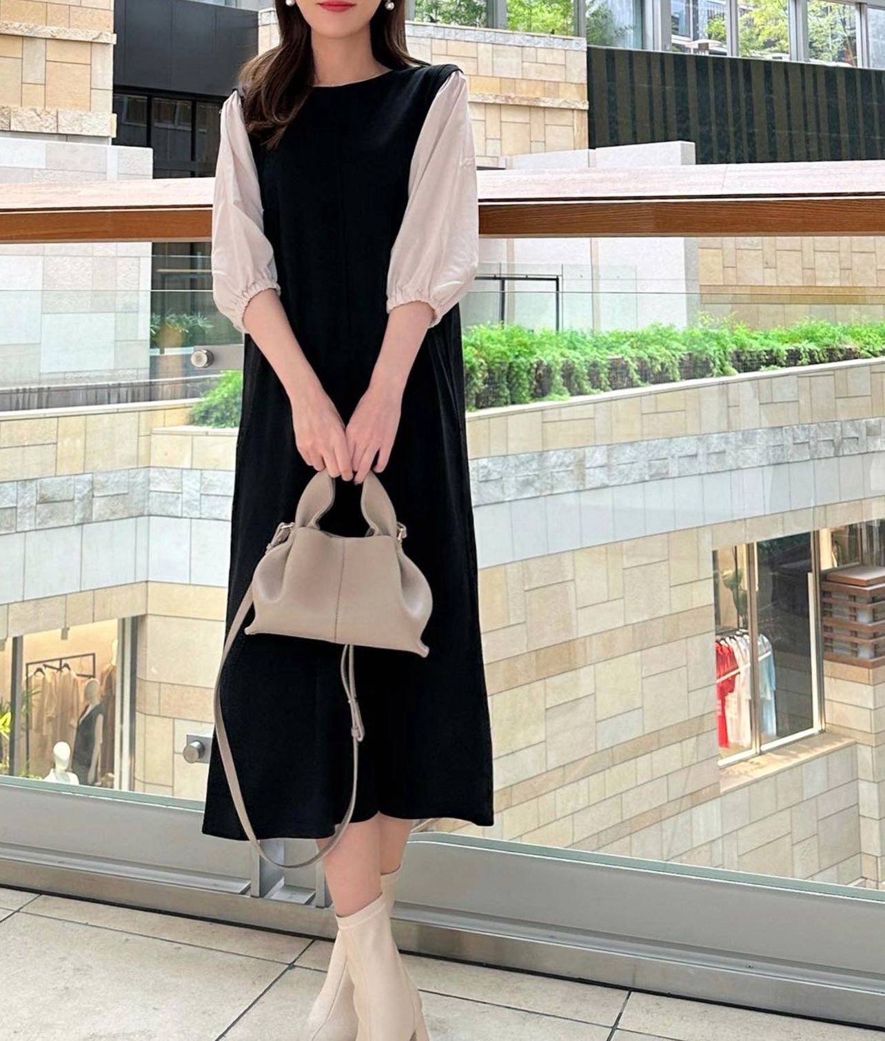 【預購】JN081256 classicalelf 泡泡袖連身裙