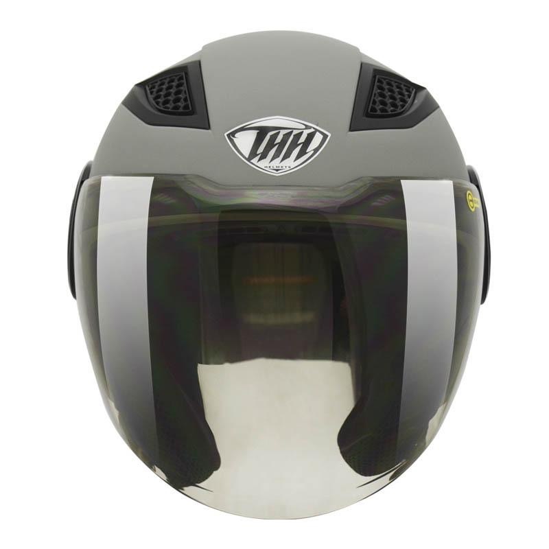 THH T318S 素色 平光水泥灰 3/4罩式