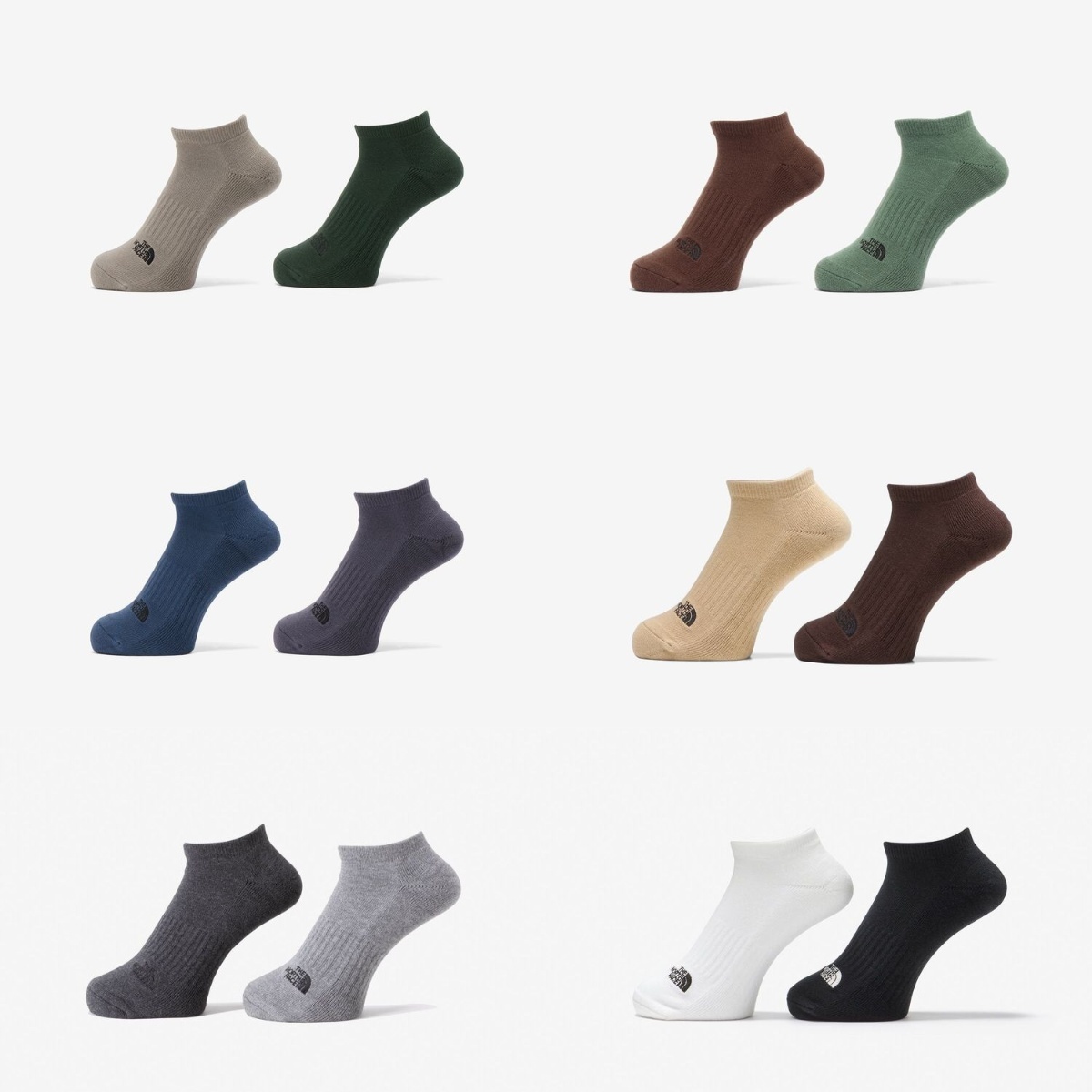 預購┃日本 THE NORTH FACE LOGO 2P SHORT LOGO 兩入組彩色踝襪