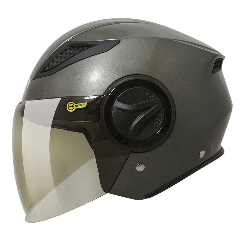 THH T318S 素色 金屬銀 3/4罩式