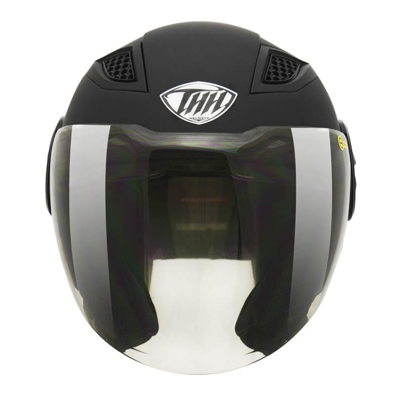 THH T318S 素色 平光黑 3/4罩式