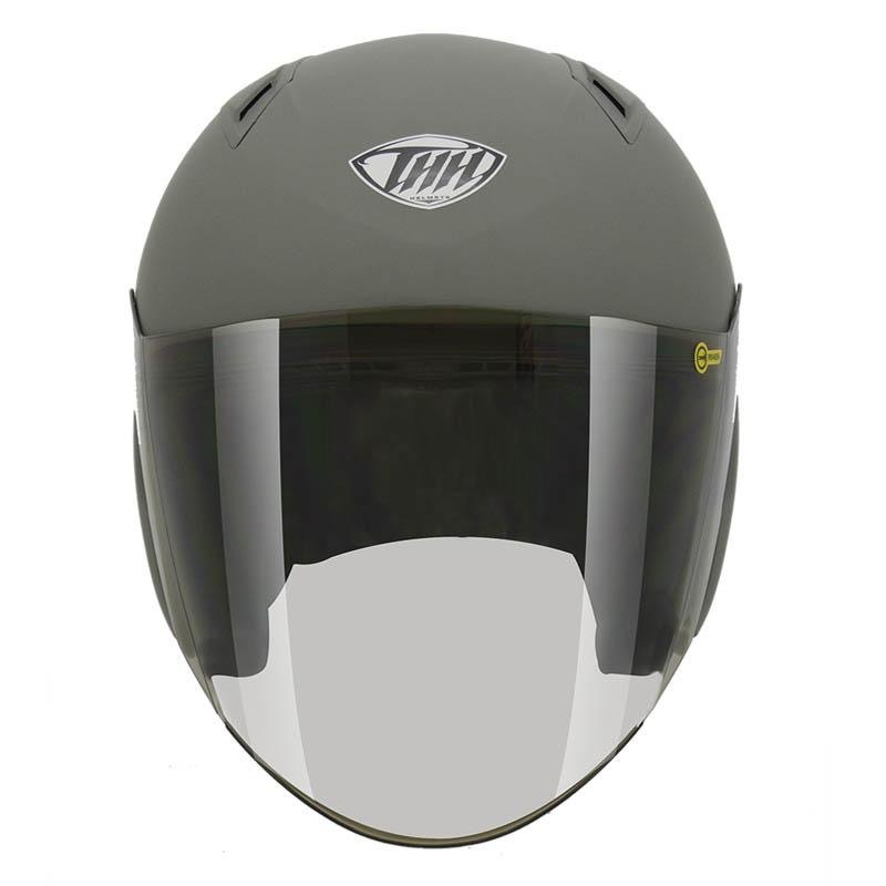 THH T500N 素色 水泥灰 大頭圍 3/4罩式