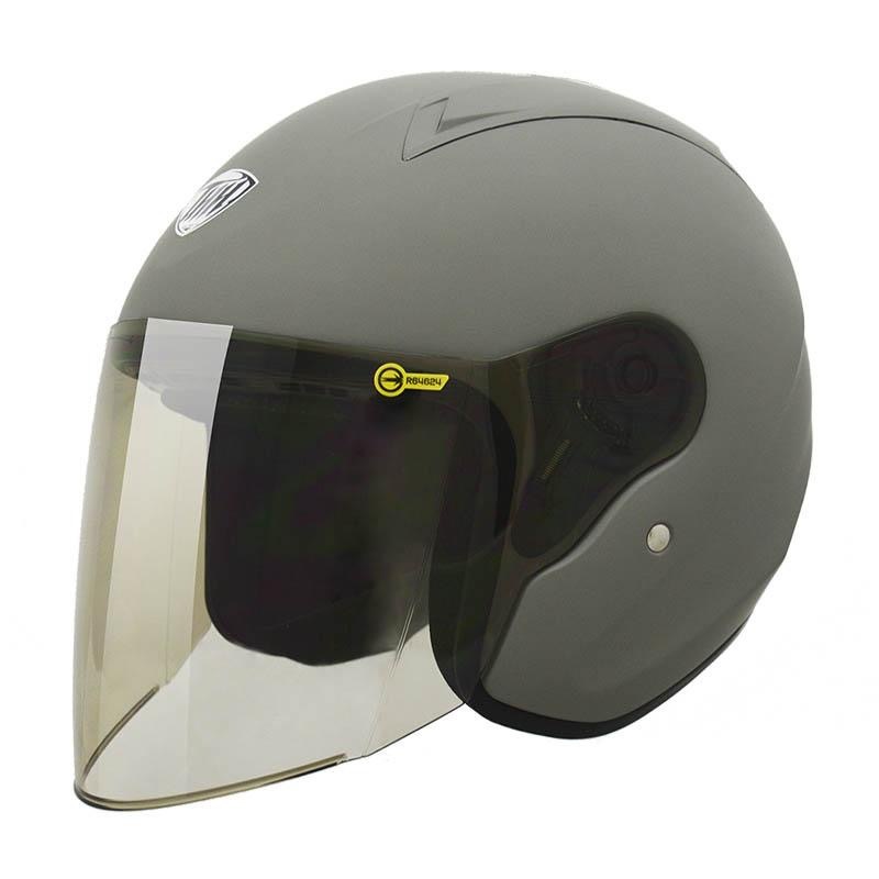 THH T500N 素色 水泥灰 大頭圍 3/4罩式