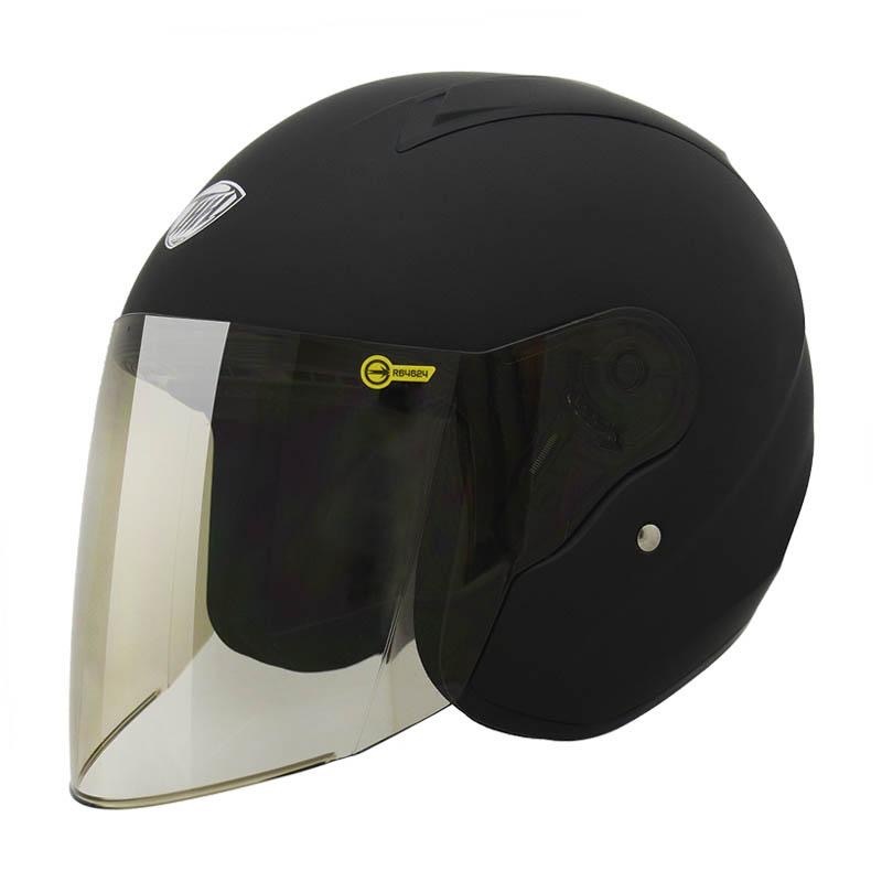 THH T500N 素色 平光黑 大頭圍 3/4罩式