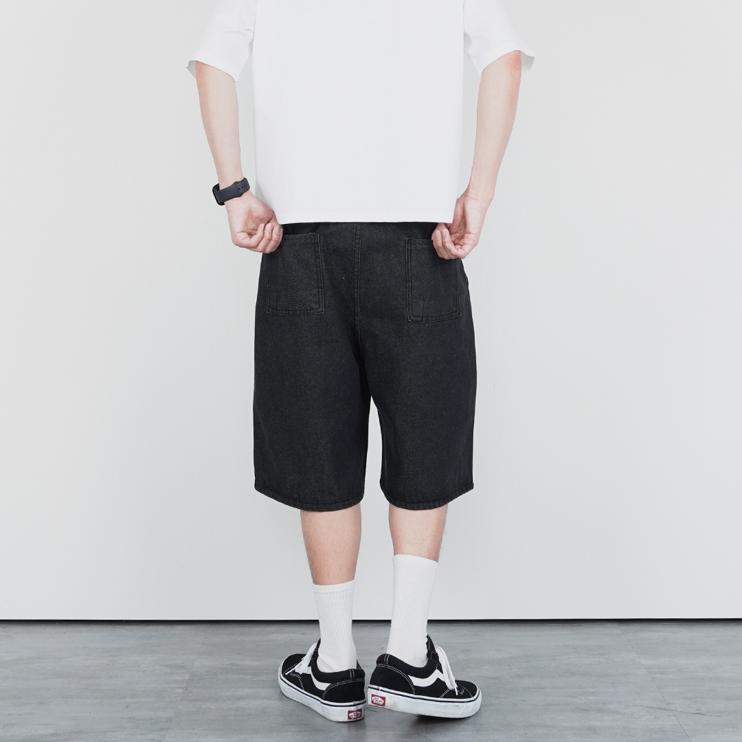 配件腰帶五分寬褲｜Belted Loose-Fit Shorts LJ-501