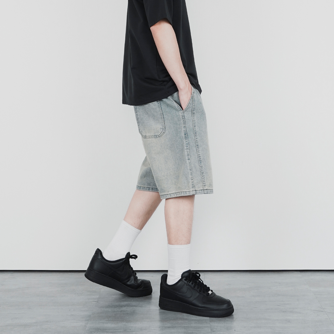 質感小標牛仔短褲｜Ease Fit Denim Shorts LJ-505