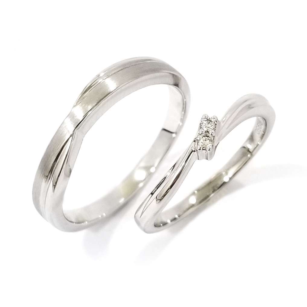 PT950鉑金天然鑽石結婚戒指