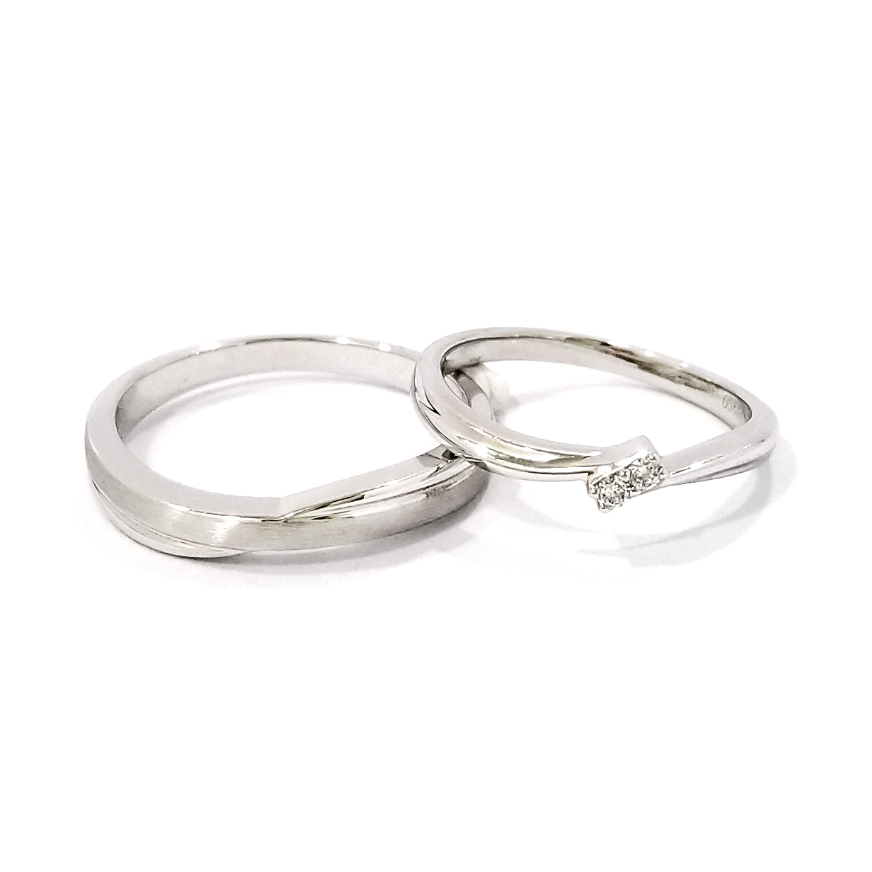 PT950鉑金天然鑽石結婚戒指