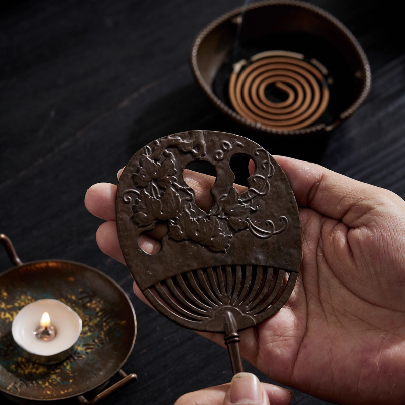 仿古香扇盤香爐