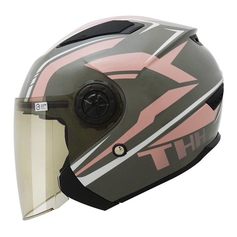 THH T335 T-SPORT 灰/粉 3/4罩式