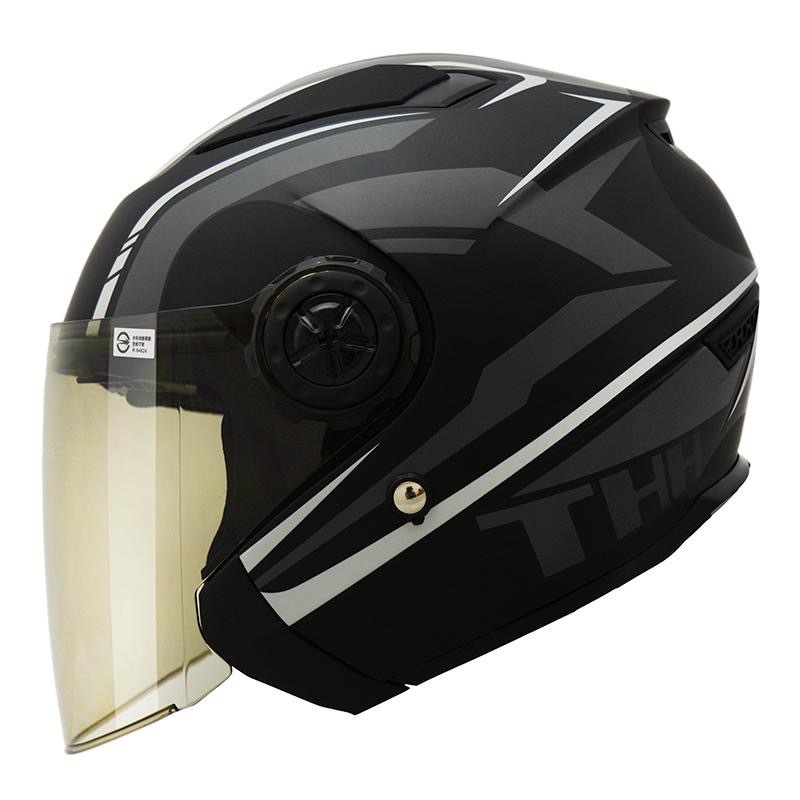 THH T335 T-SPORT 平光黑/灰 3/4罩式