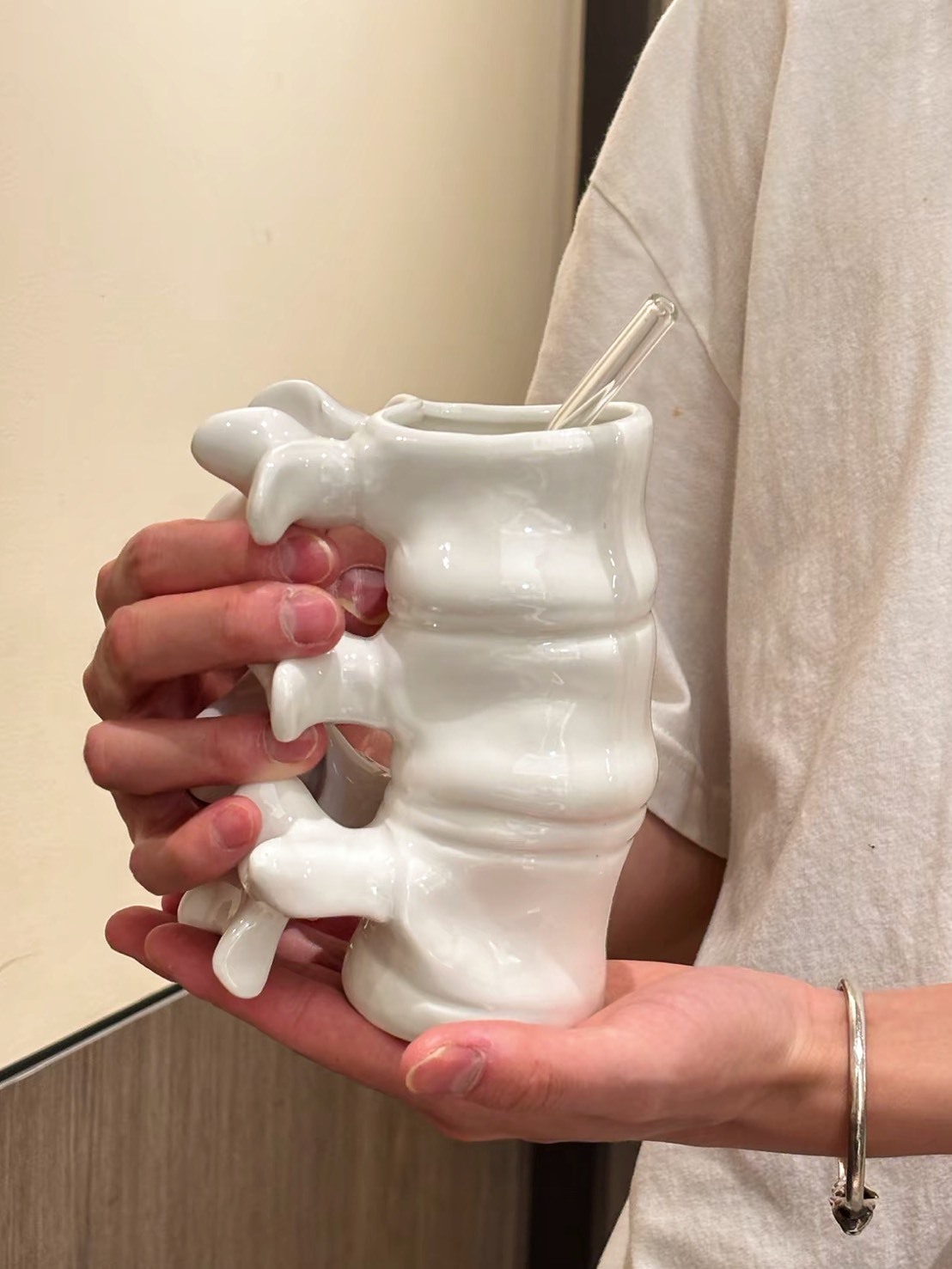 食夢者 脊椎 造型水杯 陶瓷 350ml