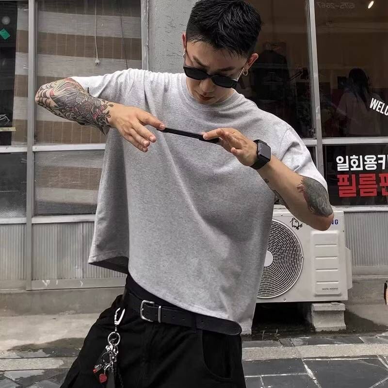 956clean fit 短版素T