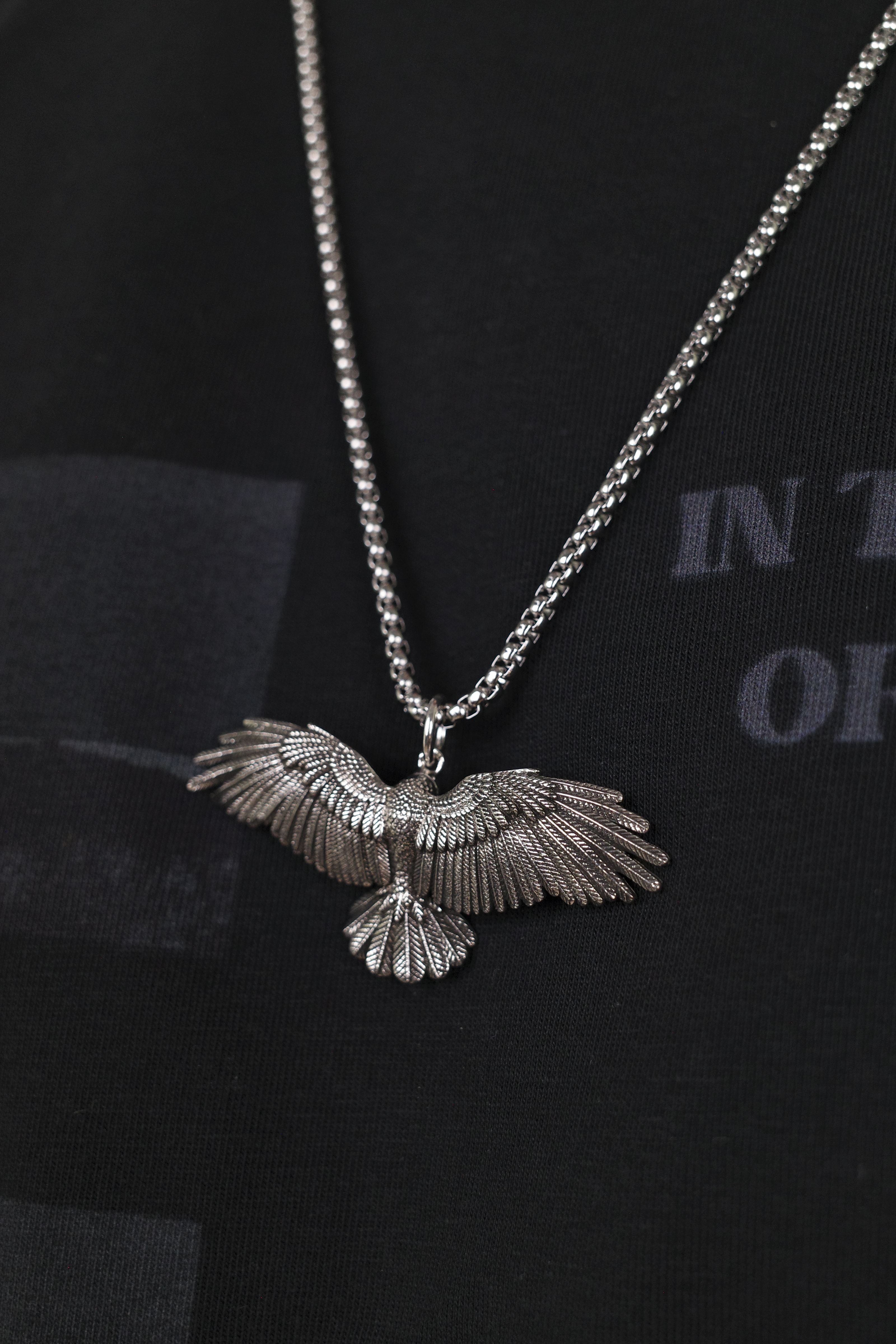 『Always_Good』展翅烏鴉 吊墜 項鍊