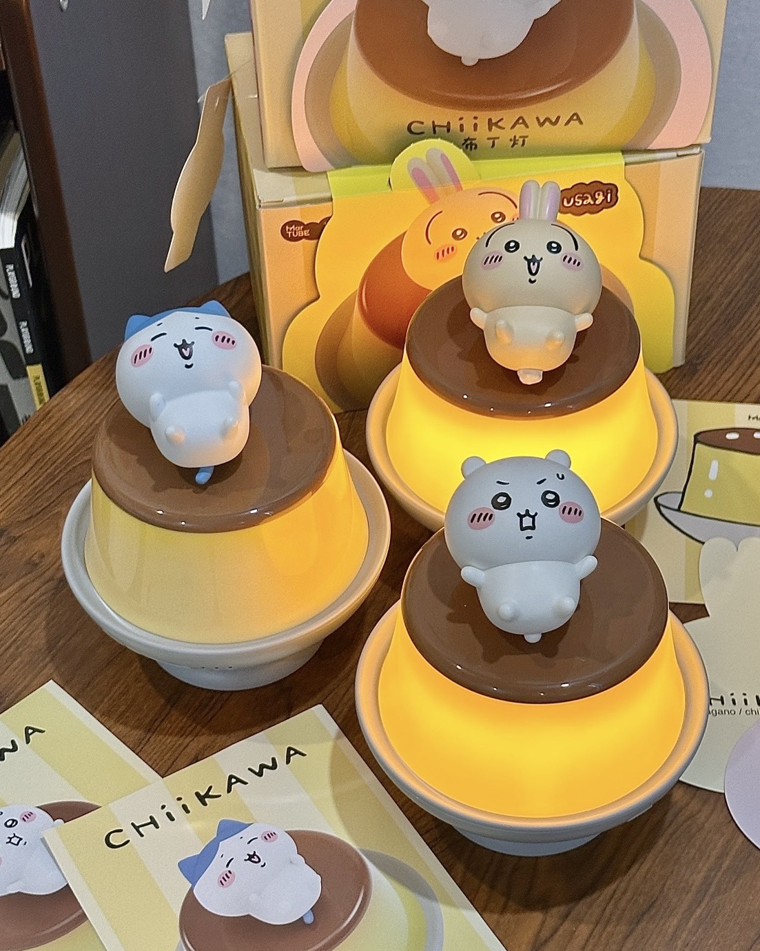 iSNEAKERS｜Chiikawa 吉伊卡哇 布丁燈 氛圍小夜燈 禮盒 三款