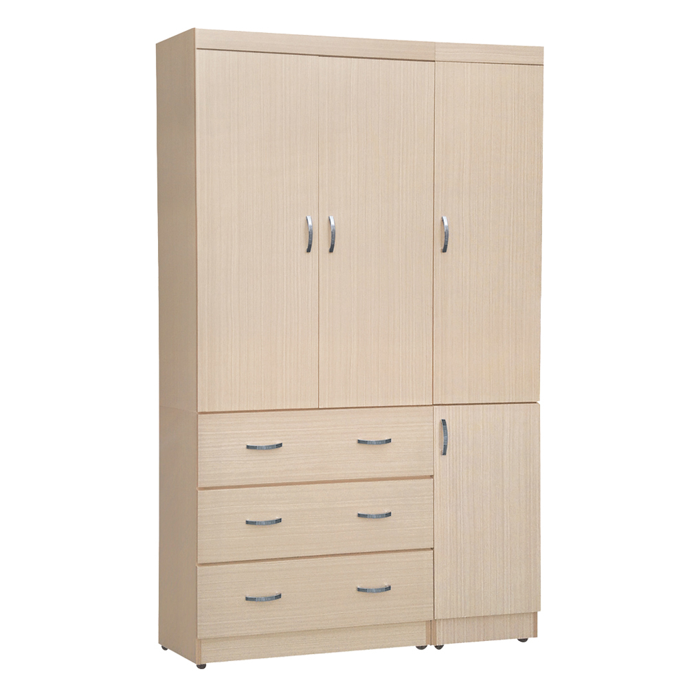 卡米4尺四門三抽衣櫃