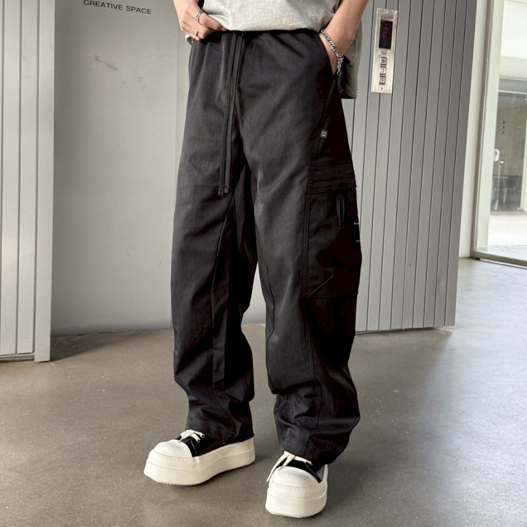 Jogger pants - 街頭束口調節工裝褲 高質感超細單數斜紋面料