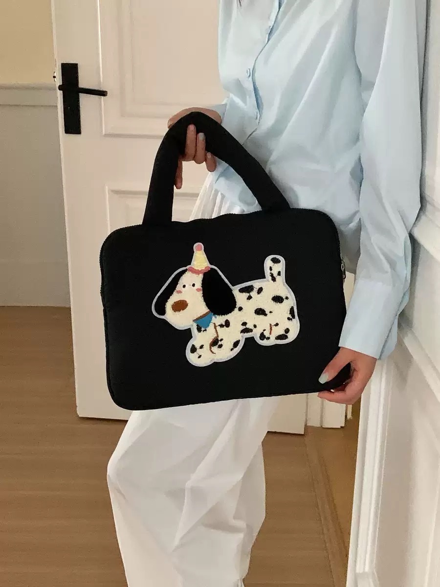 波點狗狗電腦iPad手提包