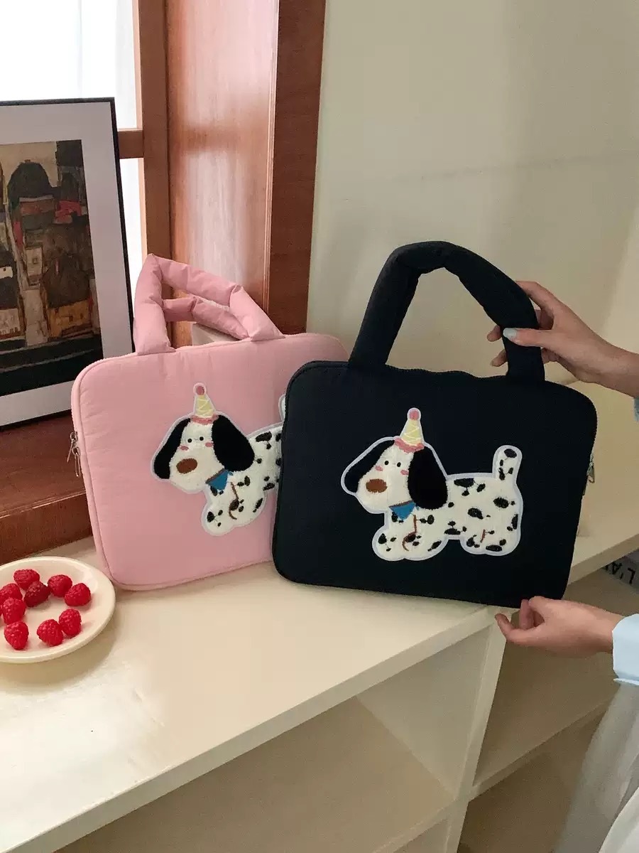波點狗狗電腦iPad手提包