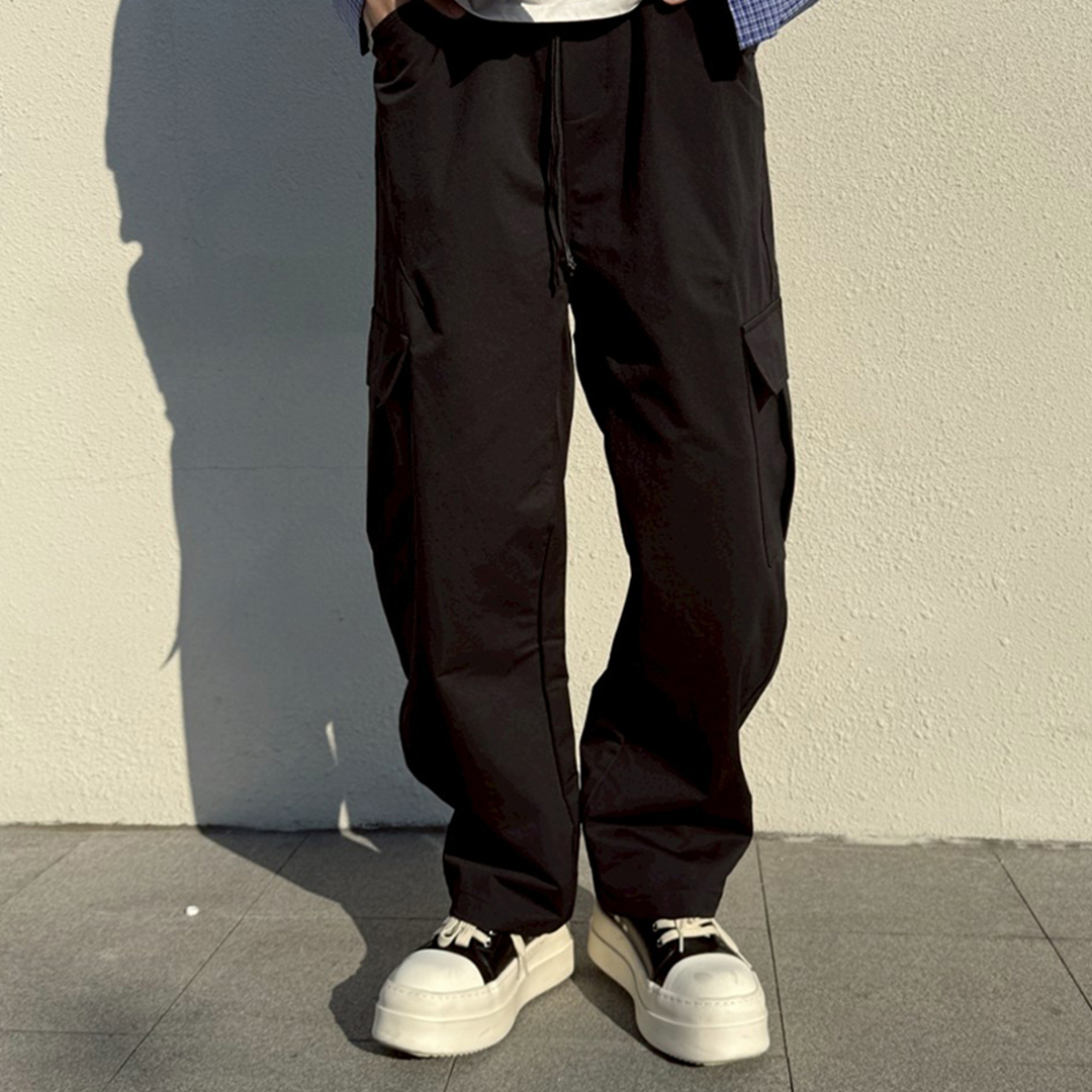 Urban Trail Cargo Pants - 小鐵標 城野工裝寬褲 高質感超細單數斜紋面料