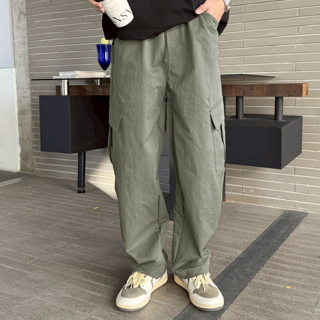 Urban Trail Cargo Pants - 小鐵標 城野工裝寬褲 高質感超細單數斜紋面料