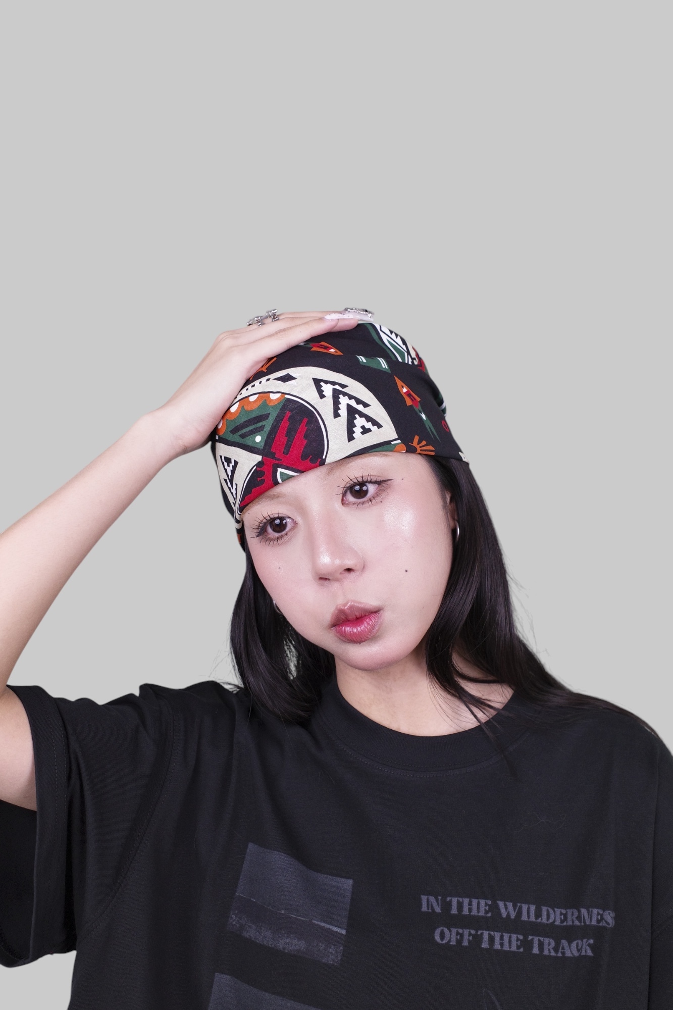 『Always_Good』雷鳥 圖騰 方巾 絲巾 頭巾