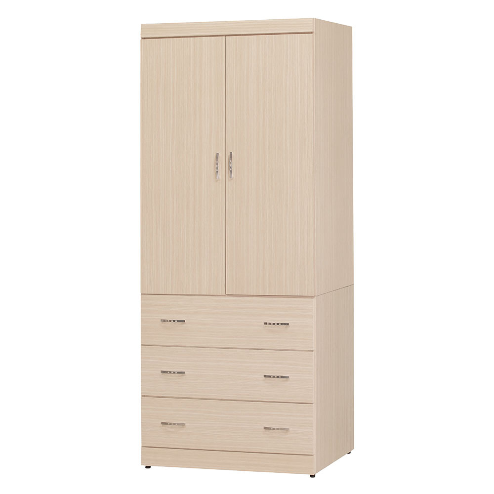 卡米2.7尺二門三抽衣櫃