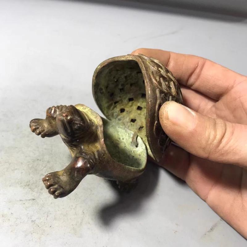 古銅金錢烏龜薰香爐