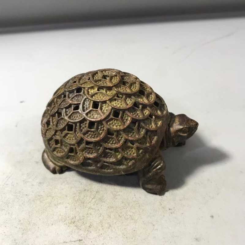 古銅金錢烏龜薰香爐