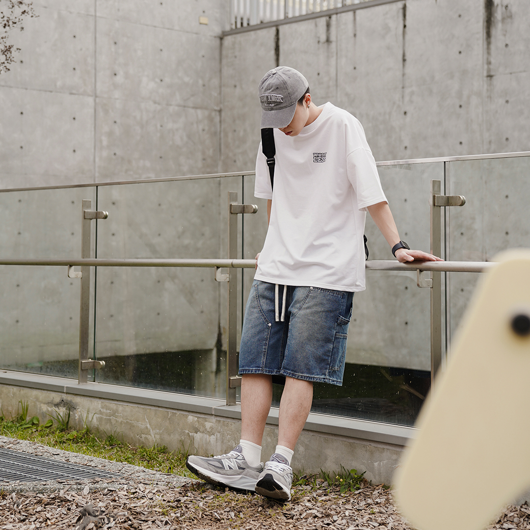 shorts 畫家點綴 牛仔短褲 LJ-261