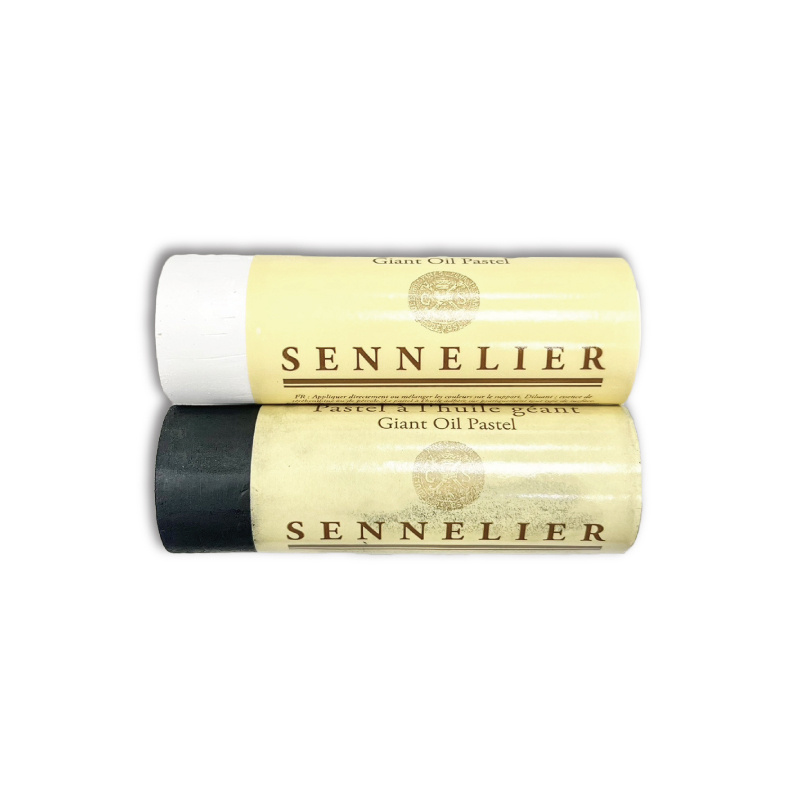 法國 SENNELIER 申內利爾 巨型油性粉彩 98ml 單支 白/黑