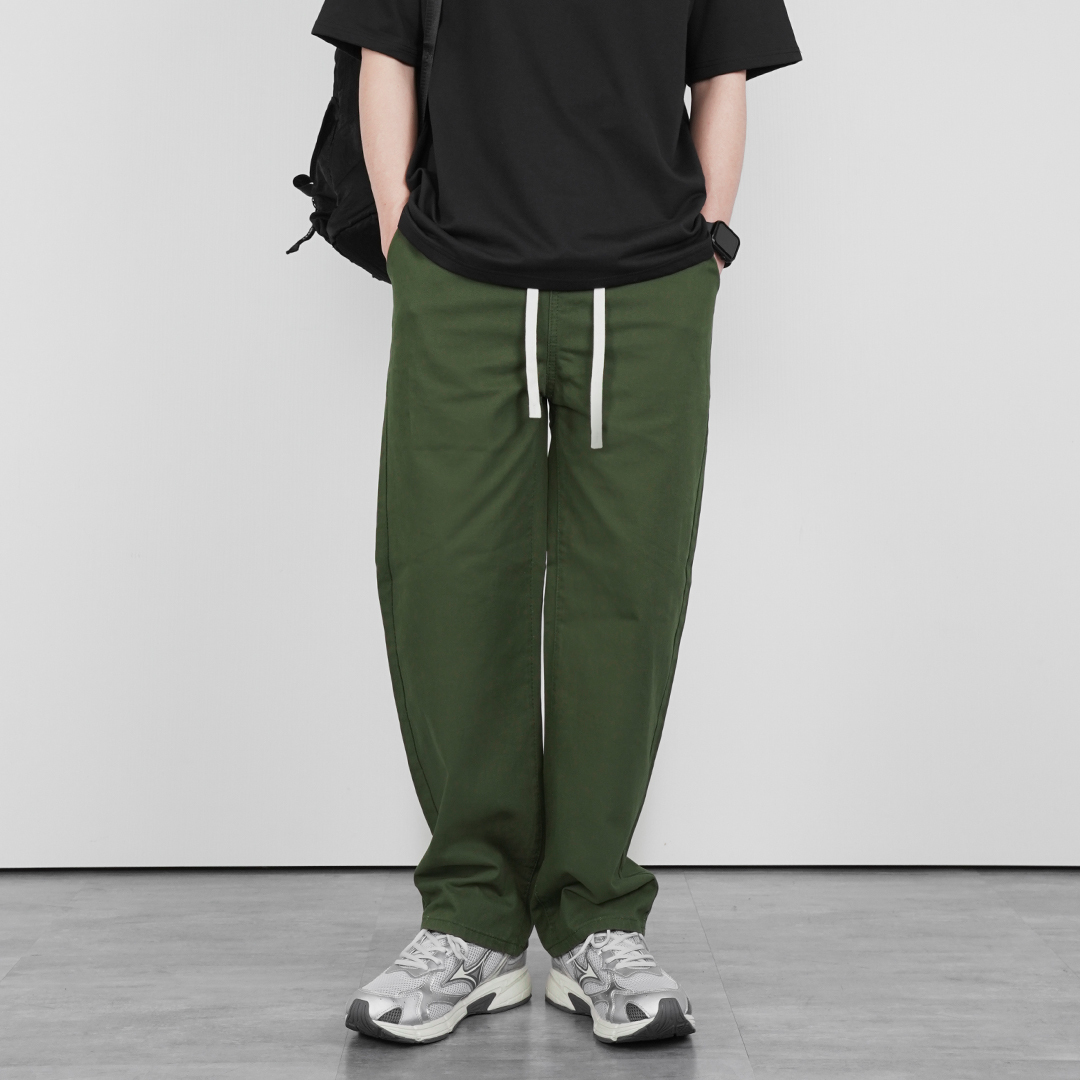 四季基本款 抽繩直筒褲｜LJ-2501