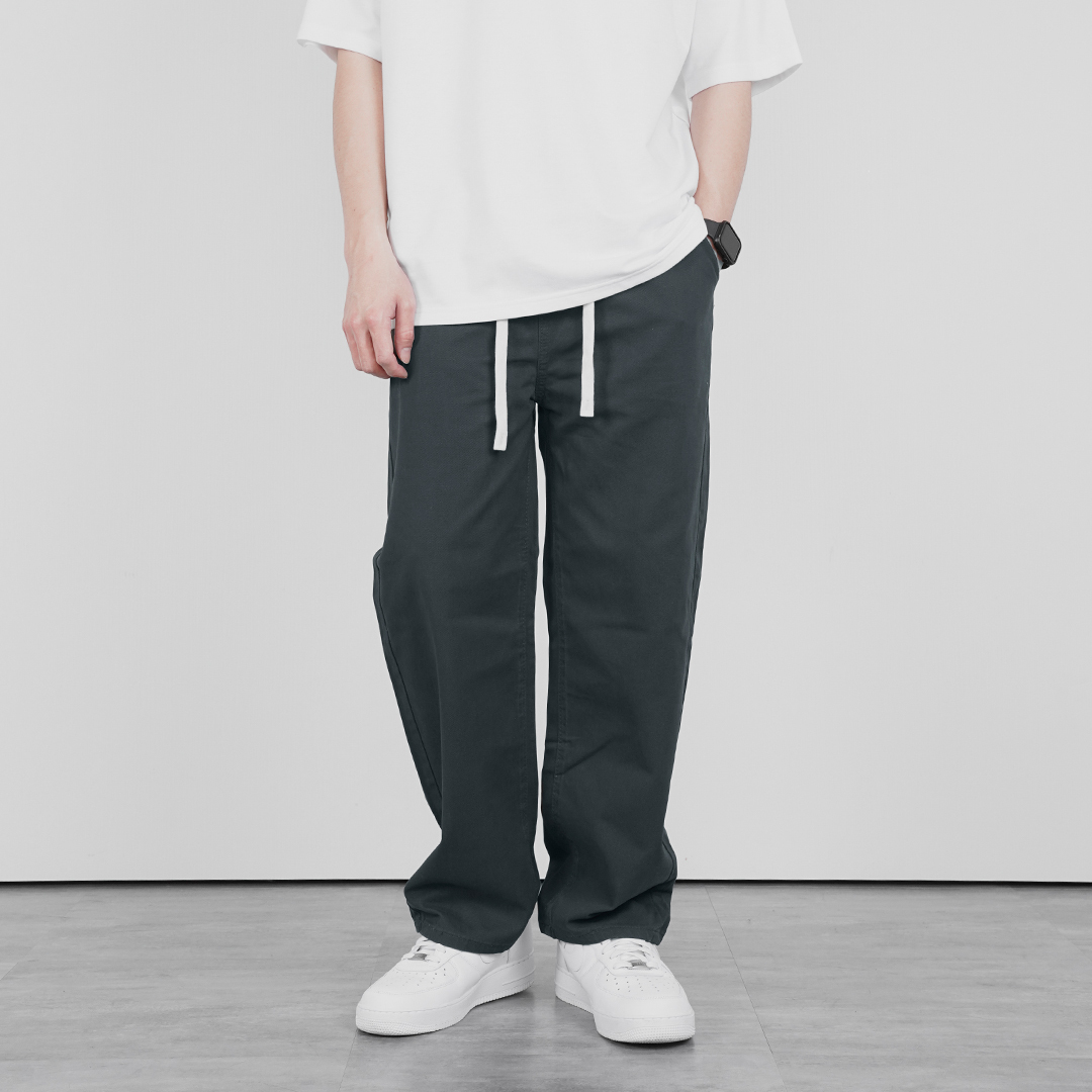 四季基本款 抽繩直筒褲｜LJ-2501