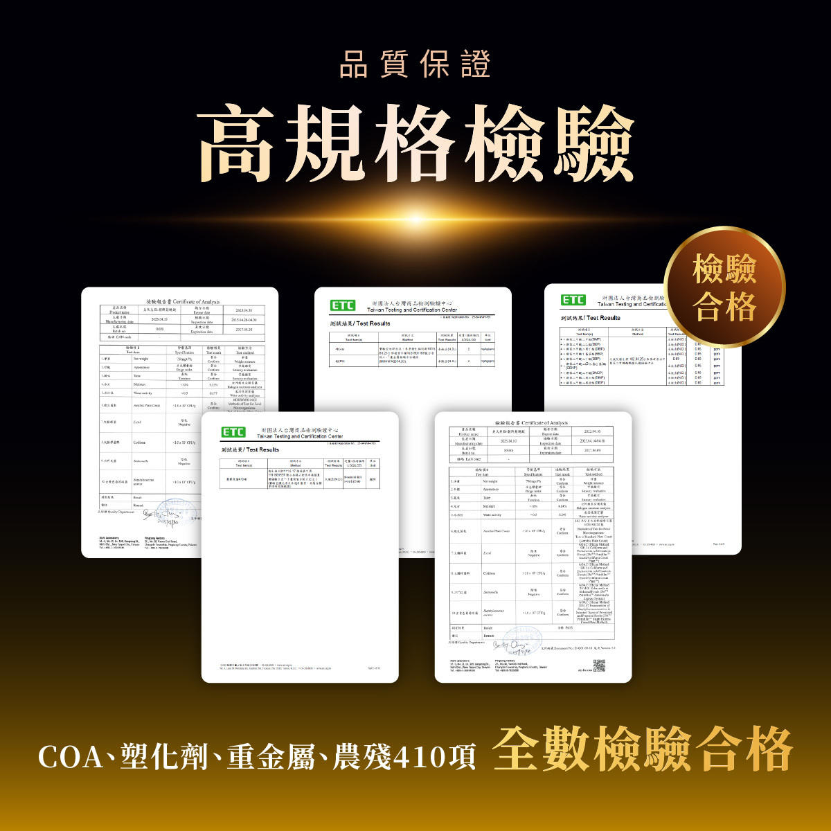 美天美點覺醒瑪卡錠通過品質認證，檢驗合格敬請安心食用