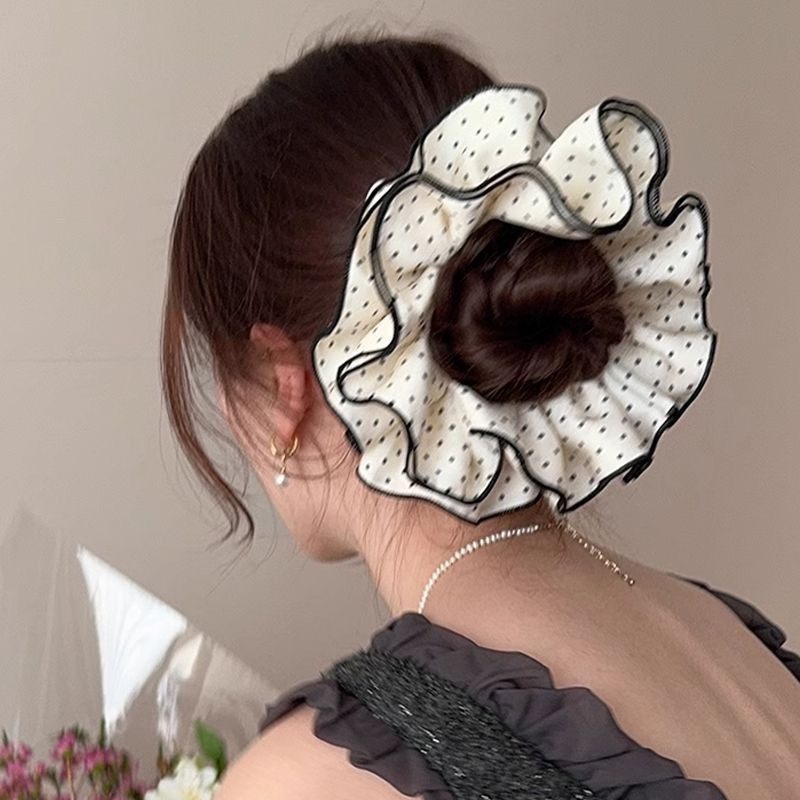 溫柔氣質波點大腸髮圈