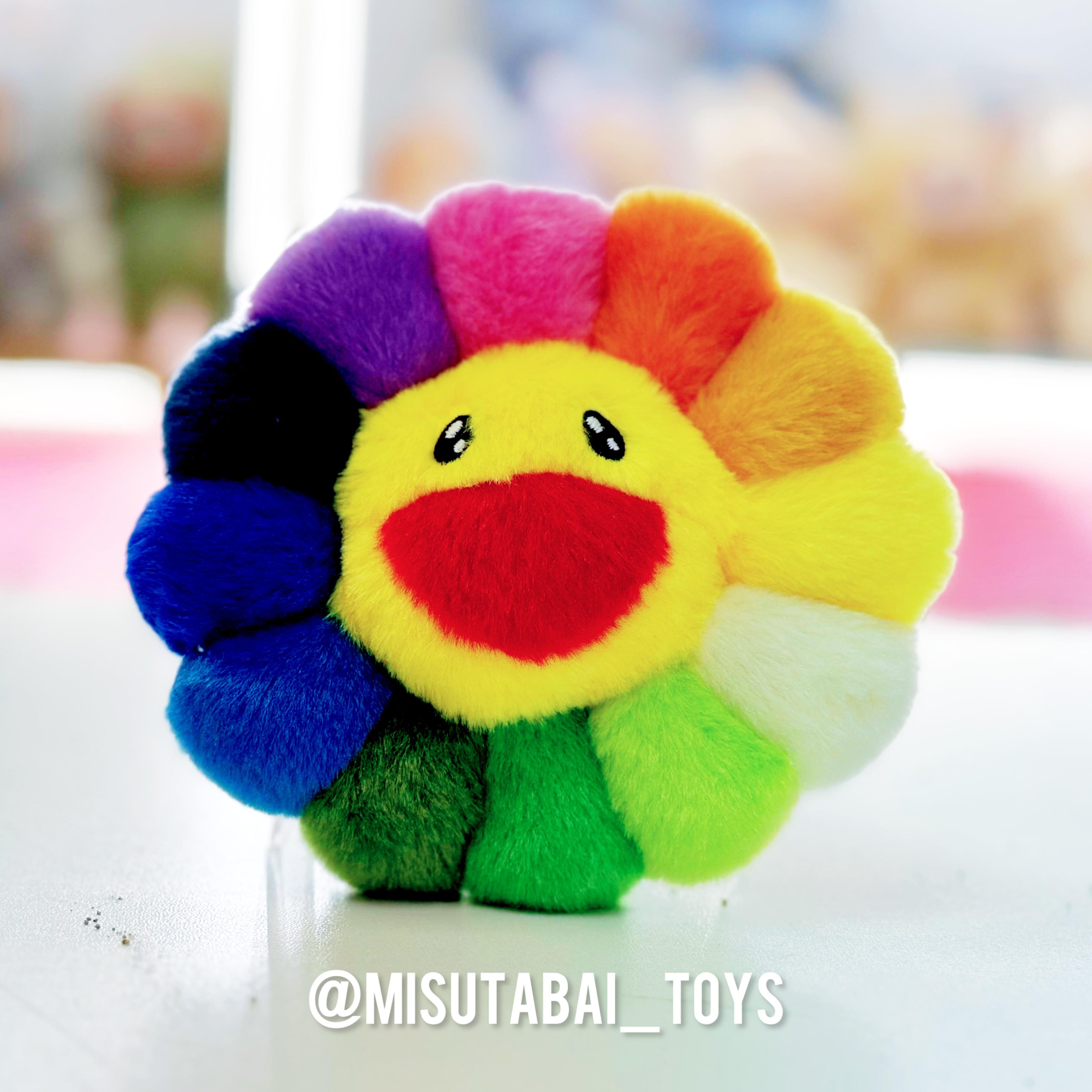 Murakami Takashi Flower Plush Mascot Keychain