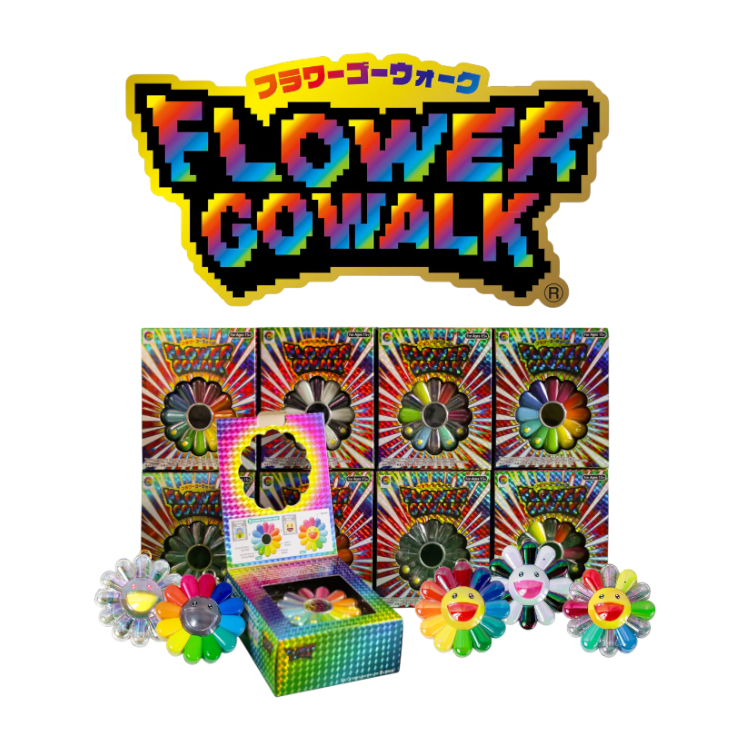 村上隆FLOWER GO WALK 2｜七彩／透明・藝術潮玩電子花收藏