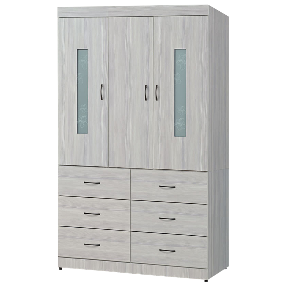 卡瓦亞3.9尺三門六抽衣櫃