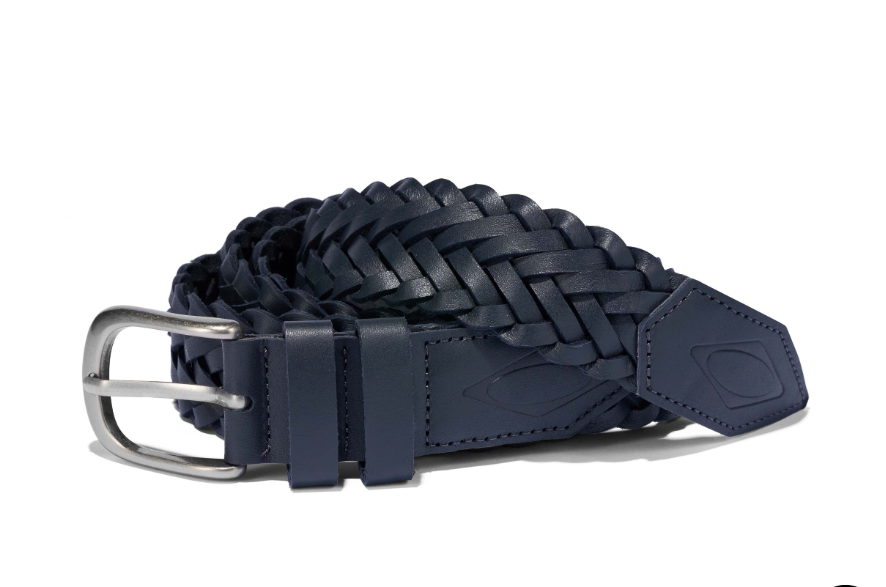 Mischief  MSCHF  許光漢、秀智愛牌 /  BRAIDED LEATHER BELT_NAVY 編織皮革皮帶 / AUG25