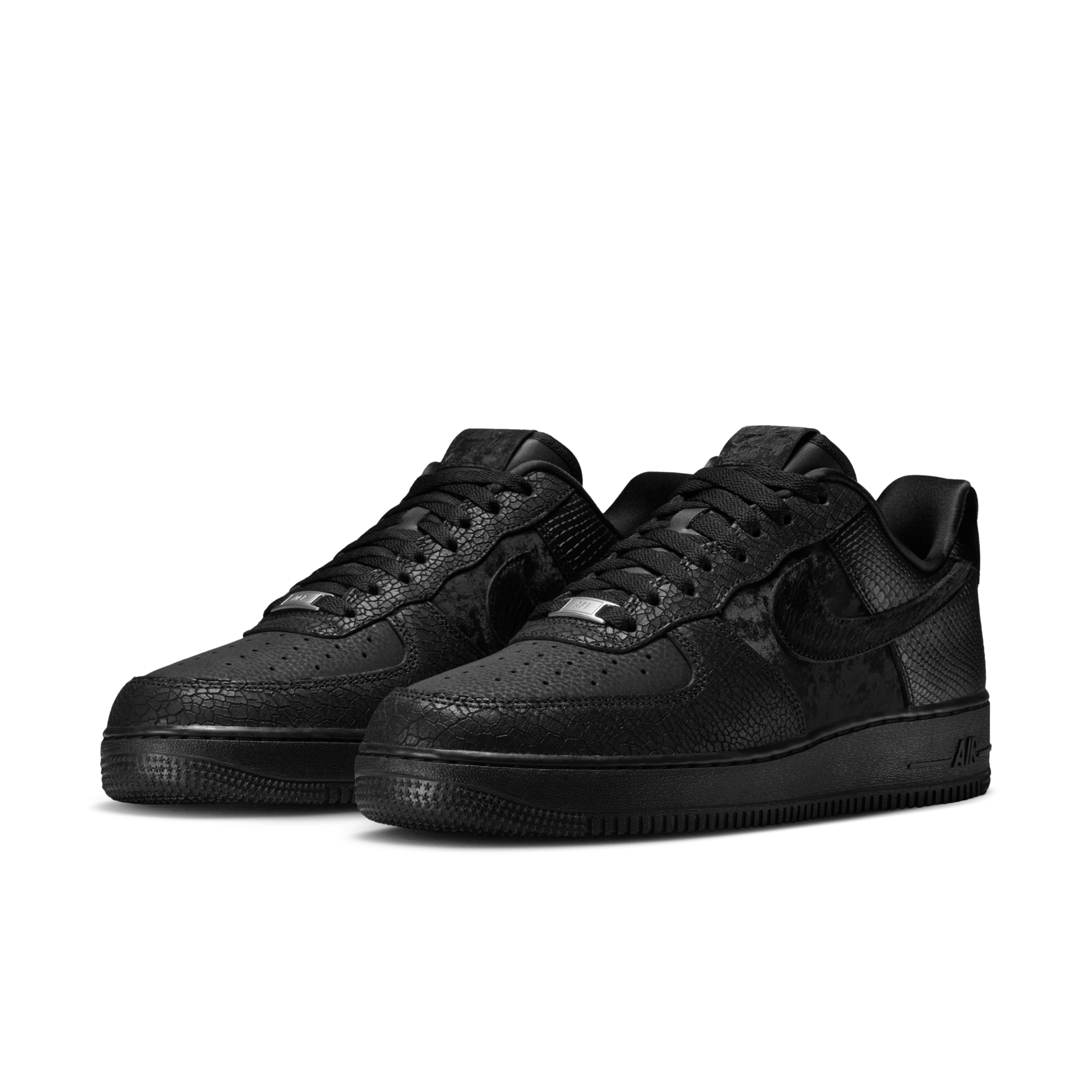 Nike Air Force 1'07 黑曼巴 蛇麟 毛絨材質 HQ1977-001