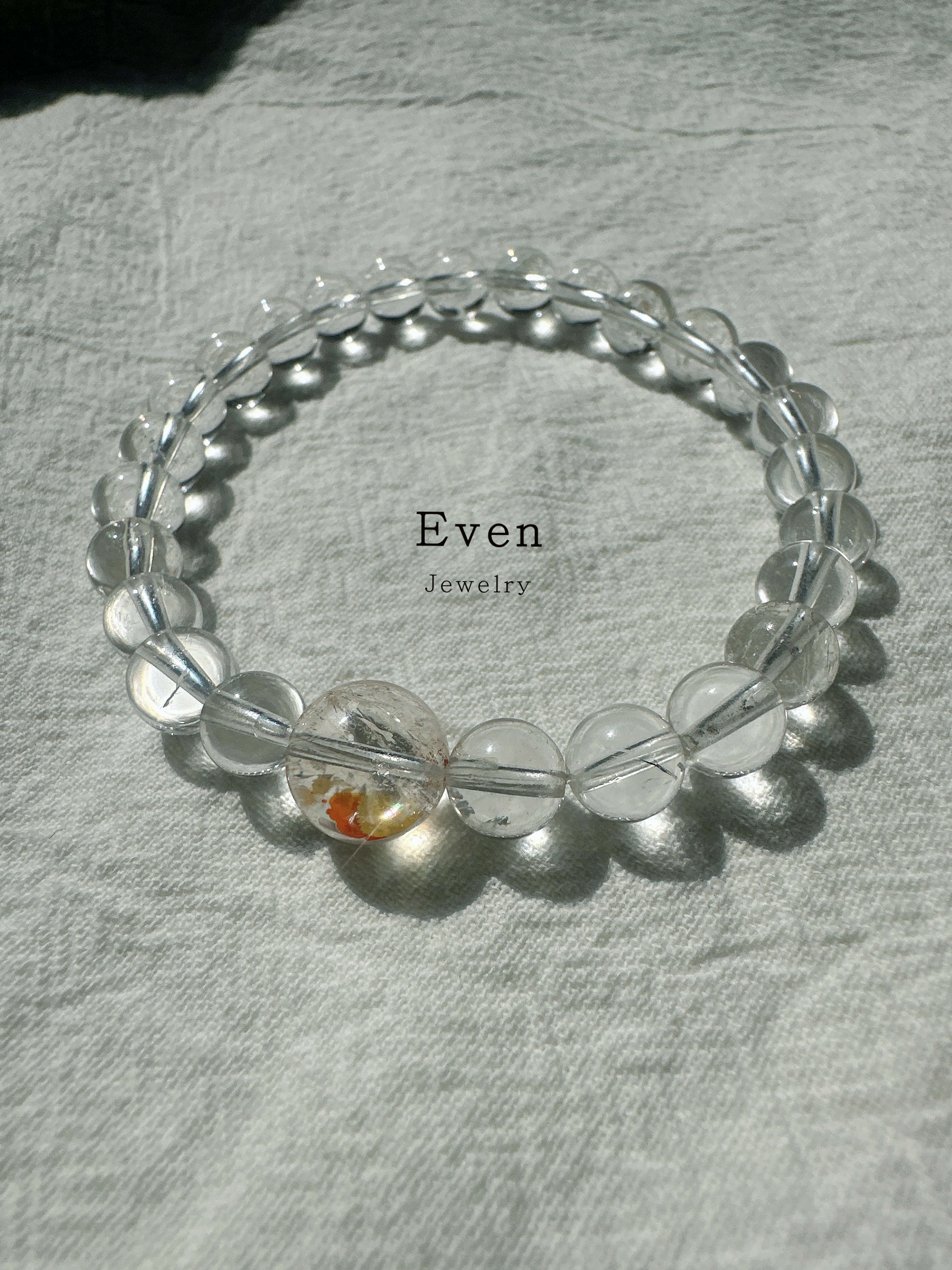 錦鯉膠花白水晶