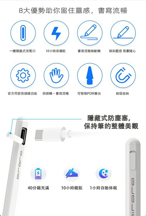 【AIRORA】 iPad專用 主動式電容筆