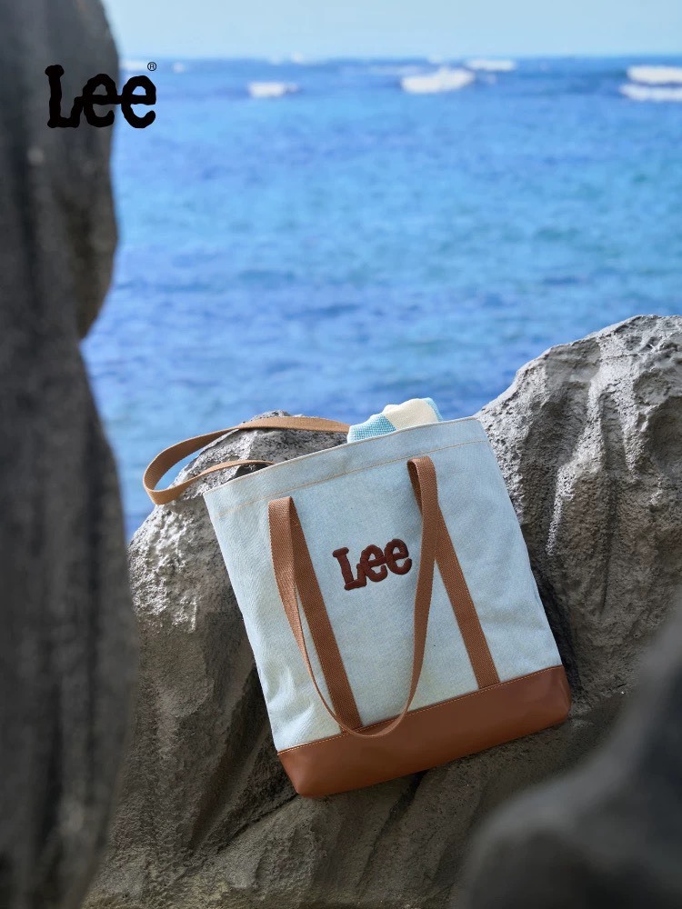 【預購】LEE 大容量拼接 帆布托特包 2色 LE250114M