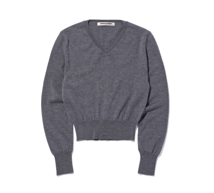 Mischief  MSCHF  許光漢、秀智愛牌 /  V-NECK PULL OVER KNIT TOP_GREY V 領套頭針織上衣 灰色 / AUG25