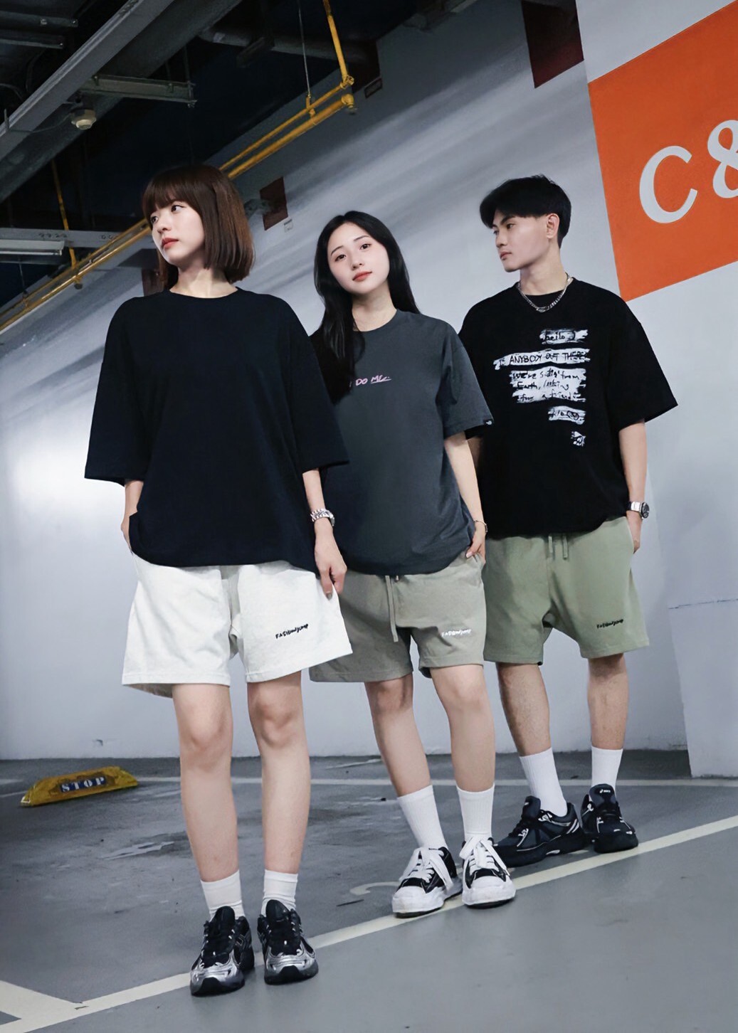 （現貨）FASHIONJUMP Heavy Weight Logo Cotton Casual Shorts “440G” / 品牌 刺繡Logo 重磅 棉褲 短褲