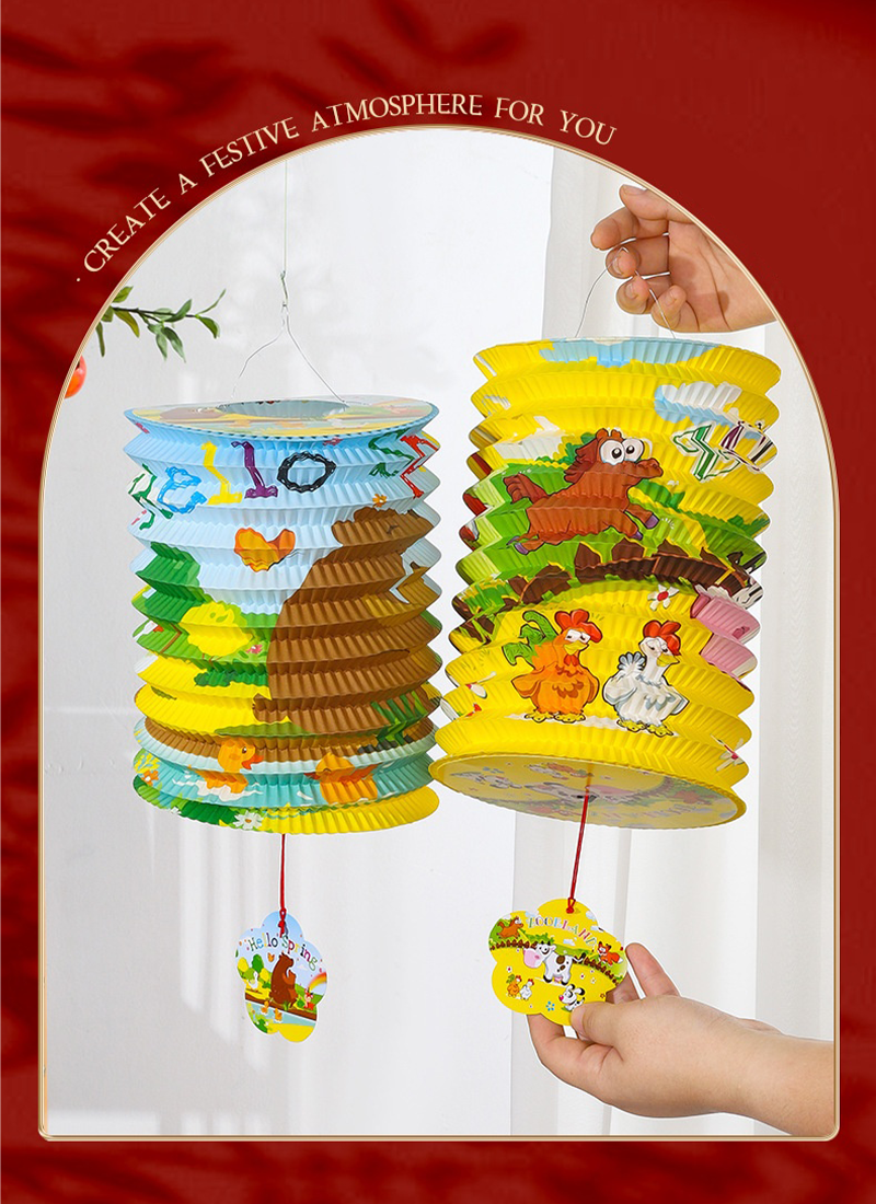 中秋節傳統折疊紙燈籠 -12個裝 MD4568